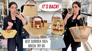 Ultimate Summer Bags Guide TOP Designer Wicker Raffia Bags Louis Vuitton Celine Miu Miu Hermes [upl. by Anairt838]