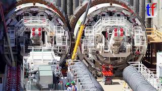 2x Herrenknecht Tunneling Machine  Tunnelvortriebsmaschinen Albvorlandtunnel 23082017 [upl. by Allianora]