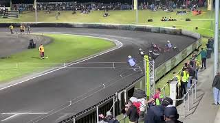 Speedway Güstrow Bundesliga 2024 Rennen 1 Heat 13 Wölbert Bednar Jakobsen Skupien [upl. by Fitalludba]