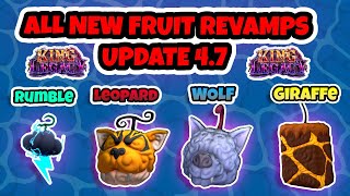 King Legacy  All New Fruit Revamps Showcase  UPDATE 471 [upl. by Bledsoe]