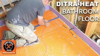 DITRAHEAT Cable Installation Schluter Curbless Shower Part 6 [upl. by Anastasio]