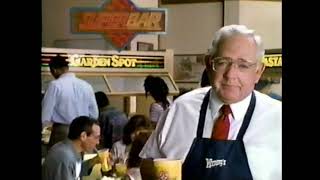 Wendys AllYouCanEat Superbar Commercial w Dave Thomas 1995 [upl. by Rednaeel]