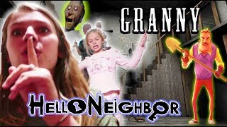 Granny and Hello Neighbor Together in REAL LIFE [upl. by Karissa]