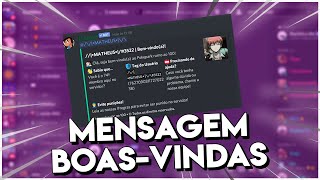 COMO FAZER MENSAGEM DE BOASVINDAS PARA SERVIDOR DISCORD [upl. by Lednyk]