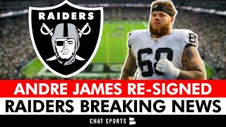 BREAKING RAIDERS NEWS Raiders ReSigning Center Andre James In NFL Free Agency  New Raiders Rumors [upl. by Simonsen389]