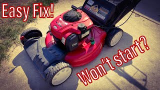 Fix NonStarting Troy Bilt or Craftsman Mower [upl. by Kiri]