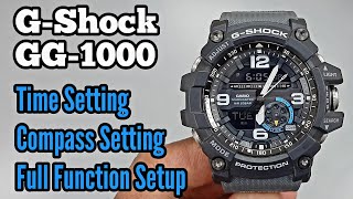 GShock GG10001A8 Mudmaster Time Setting Compass Calibration Full Function Setup Tutorial [upl. by Celesta]