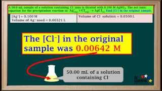 WCLN  Precipitation Titration Calculations  Chemistry [upl. by Arri433]