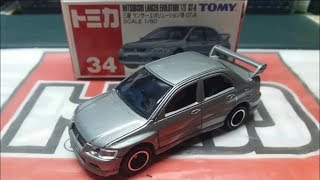 絕版Tomica unboxing no34 Mitsubishi Lander Evolution VII GTA [upl. by Idhem]