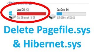 How to Delete Hiberfilsys amp Pagefilesys File amp Free Up LOTS of Hard Drive Space [upl. by Munmro]