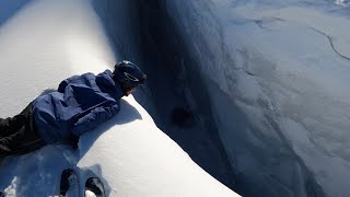 Pitztal early season powder  fall into a glacier crevasse [upl. by Tyrrell]