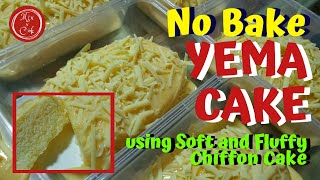 Yema Cake  No bake Yema Cake  Chiffon Cake  Mix N Cook [upl. by Radnaxela]