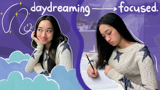 how to STAY FOCUSED while STUDYING and STOP DAYDREAMING🌙🌟 [upl. by Haida586]