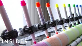 How Highlighter Pens Are Made  Insider [upl. by Sueahccaz]