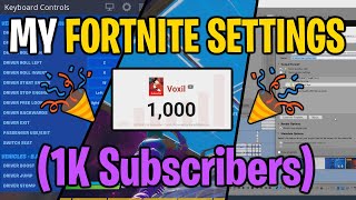 MY FORTNITE SETTINGS 1K Subscribers Giveaway 🥳 [upl. by Noval262]