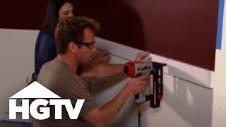 How to Install Wainscoting  HGTV [upl. by Maroj330]