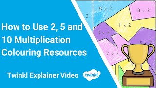 How to Use 2 5 and 10 Multiplication Colouring Resources [upl. by Anigriv]