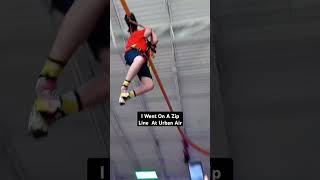 I WENT ON A ZIP LINE AT URBAN AIR zipline firsttimeonazipline urbanair [upl. by Martinez]