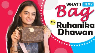 What’s In My Bag Ft Ruhanika Dhawan  Bag Secrets Revealed  India Forums [upl. by Prowel]