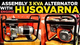 Husqvarna Engine Assembly Alternator  3kva Generator [upl. by Leuqar769]