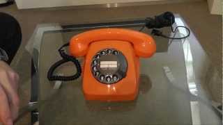 Wählscheibentelefon 1970 Orange  Telefonieren wie ein Chef [upl. by Adolph]