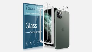 TOCOL iPhone screen protector and Camera Lens Protector Installation Video [upl. by Nich903]