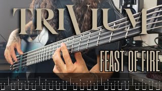 TRIVIUM  Feast of Fire Bass Cover  TABS [upl. by Prue430]