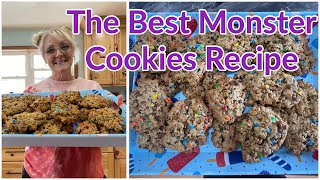 THE BEST MONSTER COOKiE RECiPE EVER GLUTENFREE😉😋 [upl. by Lledrev63]