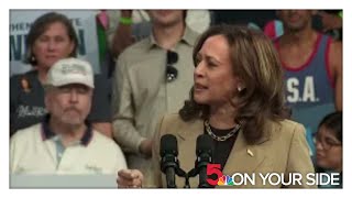 Kamala Harris responds to protesters by saying now is the time for IsraelHamas ceasefire [upl. by Aizek]