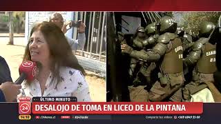 Desalojan toma de liceo Mariano Latorre en La Pintana  24 Horas TVN Chile [upl. by Pickford]