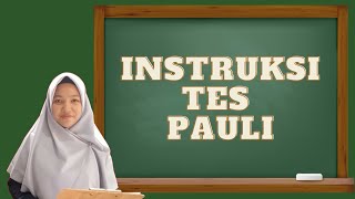 Instruksi Tes Pauli  Pemeriksaan Psikologi Klasikal [upl. by Clarine473]