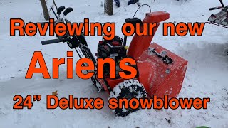 Reviewing our new Ariens 24” Deluxe snowblower [upl. by Antonia489]