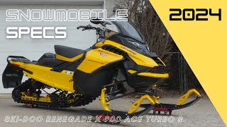 2024 SkiDoo Renegade X 900 ACE Turbo R specifications 4K [upl. by Htilil]