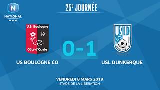 J25  US Boulogne CO  USL Dunkerque  01 le résumé I National FFF 20182018 [upl. by Hceicjow]