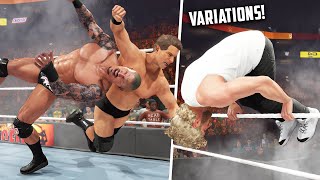 All Clothesline Variations That Are In WWE 2K23 New Moves Added [upl. by Aikym]