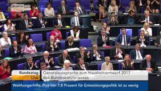 Haushalt 2017 Volker Kauder zur Generaldebatte am 07092016 [upl. by Nitsej]