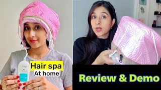 Hair Spa Cap  Review amp Demo I hair spa at home II diybyshikha [upl. by Tymothy]