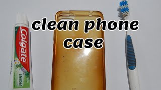 How To Clean A Yellow Phone Case Using Toothpaste [upl. by Yasmar]