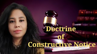 Doctrine of Constructive Notice  Corporate law  Reema Baruah MCom LLB [upl. by Leur]