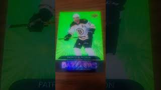 Patrice Bergeron green dazzlers hockey card moderndaybreakfastclub [upl. by Auqinal]