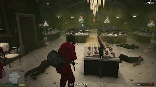 Michael And Gang Robs A Jewelry Store  Grand Theft Auto V Redux Mod Gameplay Part4 [upl. by Jena]