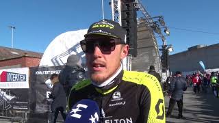 Matteo Trentin  intervista alla partenza  KuurneBrusselKuurne 2018 [upl. by Acinnej369]