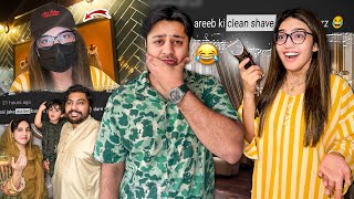 AREEB KI CLEAN SHAVE KER DE 😂  Resturant Mai Waiter Ban Gai 😱  Dare Challenge Part 2 😈 [upl. by Wj]