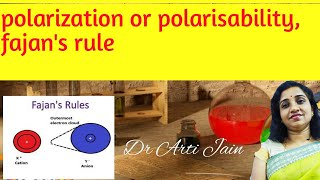 Polarization  polarisability fajans rule Chemistry For Jee Neetengineering chemistry [upl. by Ynaffets]