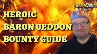 HEROIC Baron Geddon bounty guide Hearthstone Mercenaries Blackrock Mountain PvE [upl. by Areek]