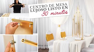 Centros de Mesa Para Boda  Candelabro Alto Con 10 Velas [upl. by Aralk504]