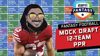 Fantasy Football Mock Drafts 12Team PPR 8824 [upl. by Norven]