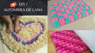 DIY Alfombras con pompones de Lana paso a paso [upl. by Macknair]