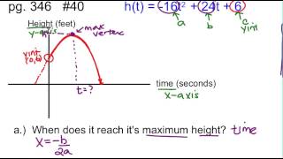 Basketball path to find max height and time vertex [upl. by Nimrac]