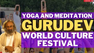 quotYoga and Meditation Session with Gurudev Sri Sri Ravi Shankar at World Culture Festivalquot [upl. by Yenaj]